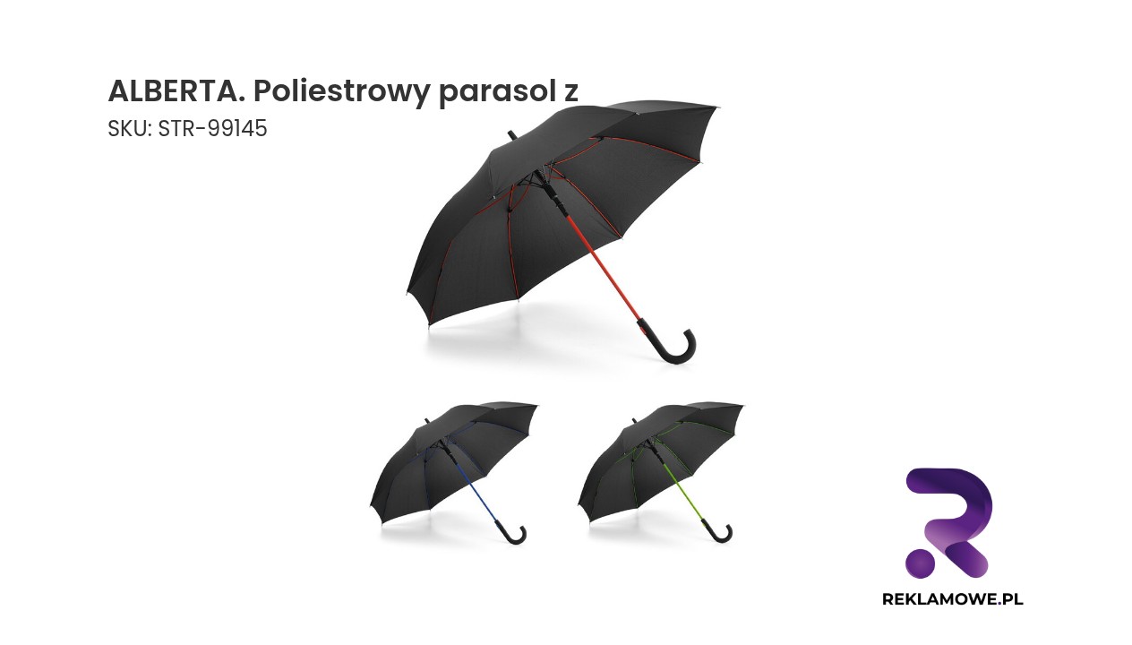 ALBERTA. Poliestrowy parasol z automatycznym otwieraniem ALBERTA poliestrowy parasol z – praktyczny parasol reklamowy