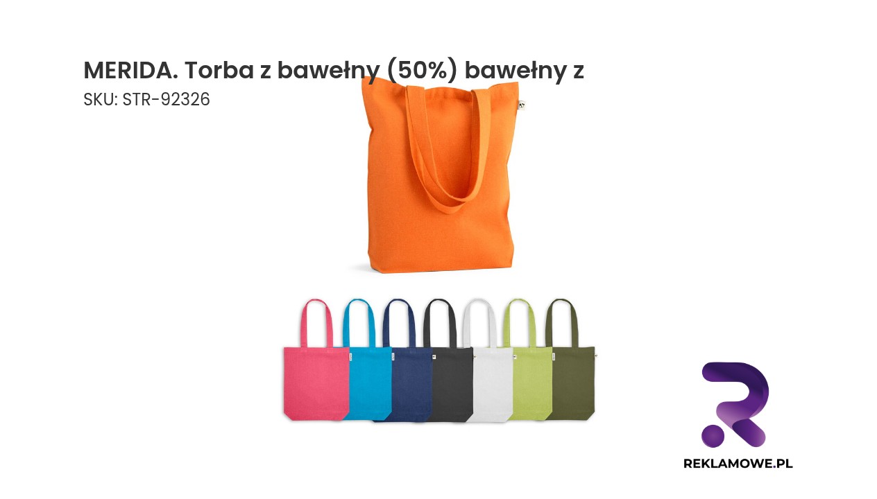 MERIDA torba z bawełny 50% bawełny – ekologiczna torba materiałowa