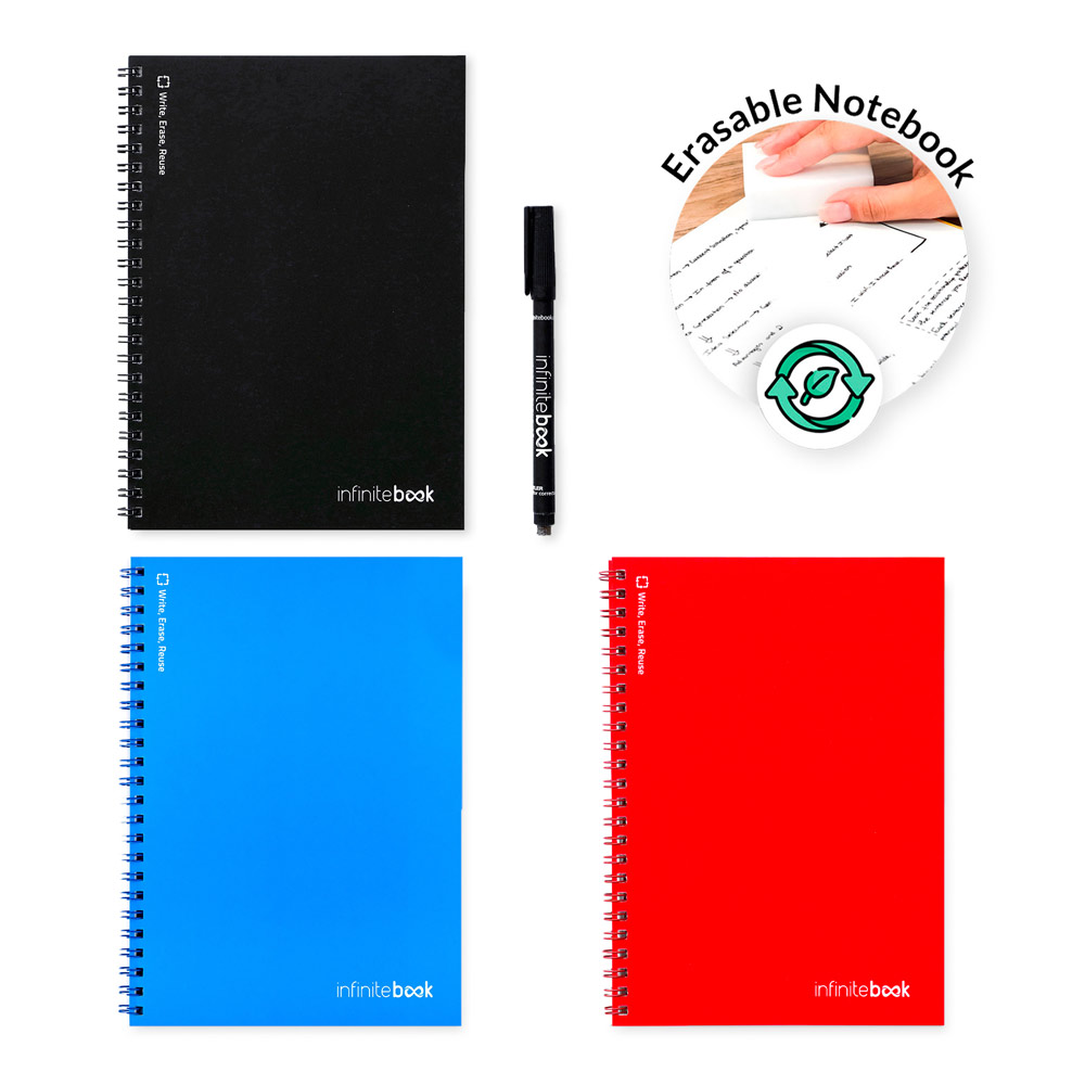 INFINITEBOOK PLAIN A5. Infinitebook z elastyczną okładką i 15 zwykłymi stronami do tablicy 33200_set
