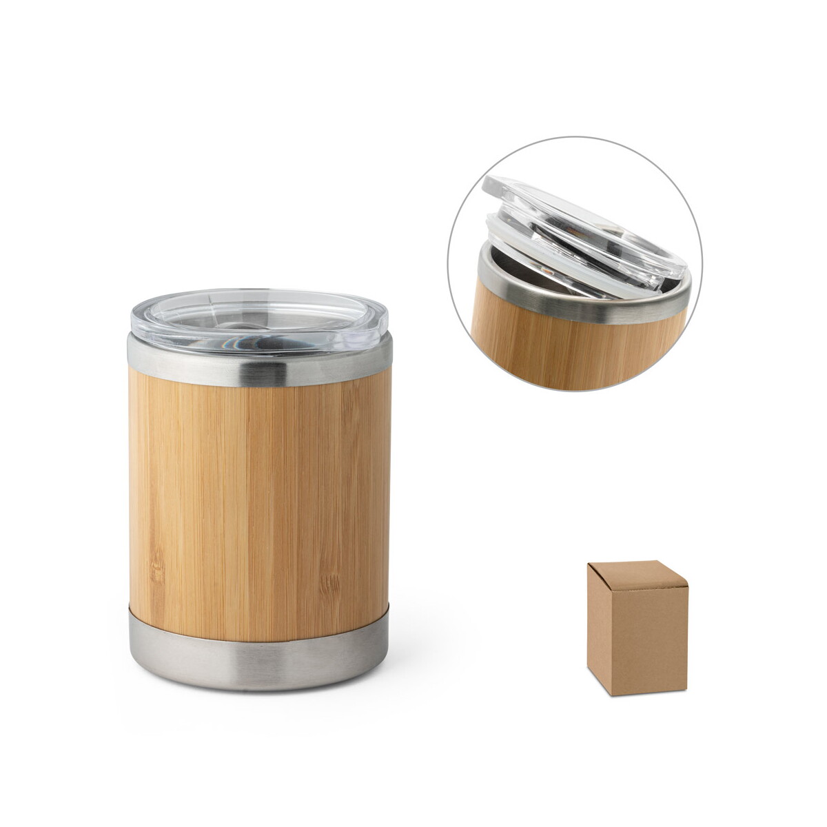 LYCKA. Kubek z bambusa i stali nierdzewnej 350 ml 94761_set