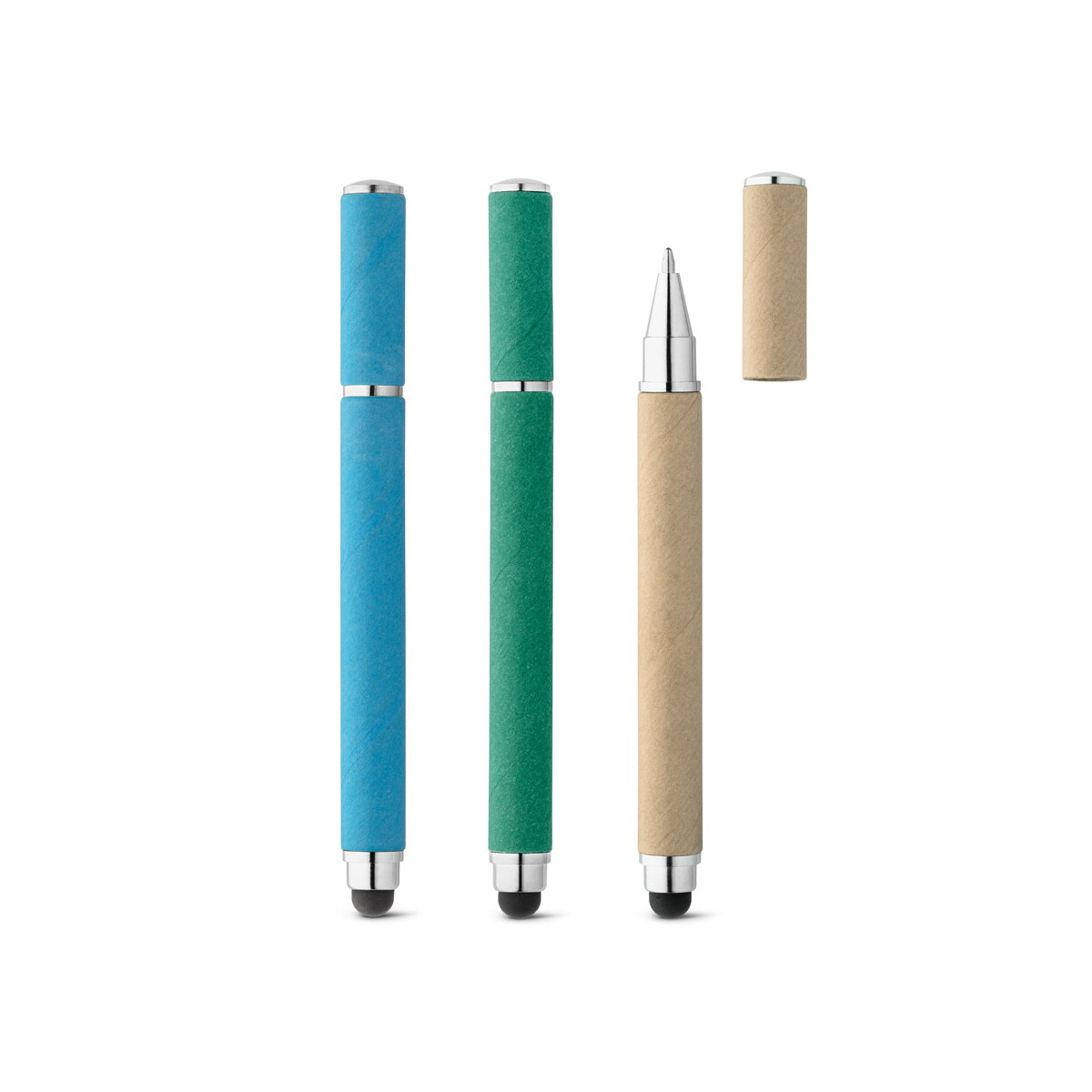 PAPYRUS. Długopis, papier kraftowy i ABS z końcówką dotykową 91621_set